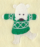 Petey Polar Bear in Christmas Sweater