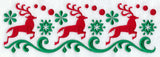 Nordic Christmas Reindeer Border