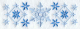 Nordic Christmas Snowflakes Border