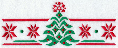 Nordic Christmas Tree Border
