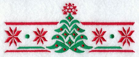 Nordic Christmas Tree Border