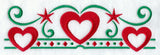 Nordic Christmas Hearts Border