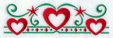 Nordic Christmas Hearts Border