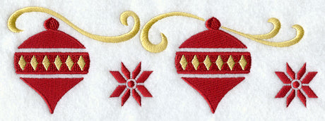 Nordic Christmas Ornaments Border
