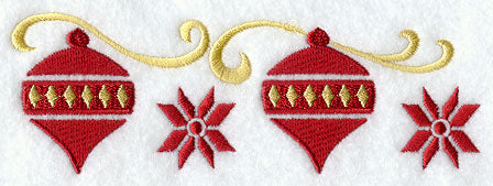 Nordic Christmas Ornaments Border