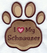 I Love My Schnauzer Pawprint