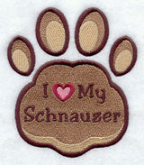 I Love My Schnauzer Pawprint