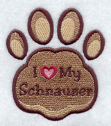 I Love My Schnauzer Pawprint