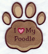 I Love My Poodle Pawprint