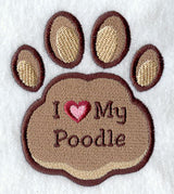 I Love My Poodle Pawprint