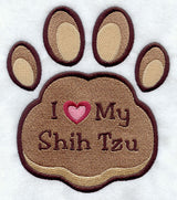 I Love My Shih Tzu Pawprint