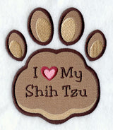 I Love My Shih Tzu Pawprint