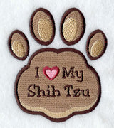 I Love My Shih Tzu Pawprint