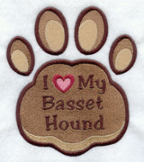 I Love My Basset Hound Pawprint