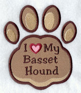 I Love My Basset Hound Pawprint
