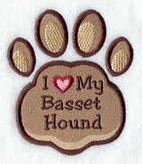 I Love My Basset Hound Pawprint