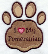 I Love My Pomeranian Pawprint
