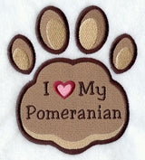 I Love My Pomeranian Pawprint