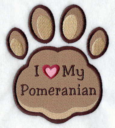 I Love My Pomeranian Pawprint