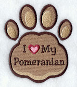 I Love My Pomeranian Pawprint