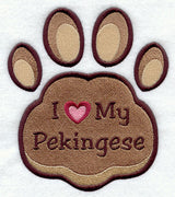 I Love My Pekingese Pawprint
