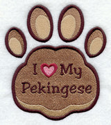 I Love My Pekingese Pawprint
