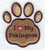 I Love My Pekingese Pawprint