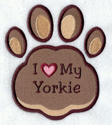 I Love My Yorkie Pawprint