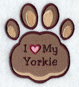 I Love My Yorkie Pawprint