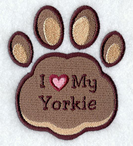 I Love My Yorkie Pawprint