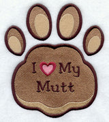 I Love My Mutt Pawprint