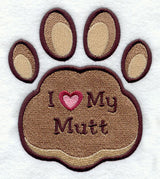 I Love My Mutt Pawprint