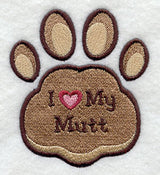 I Love My Mutt Pawprint