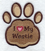 I Love My Westie Pawprint