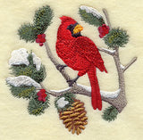 Cardinal in Boughs and Berries Circle