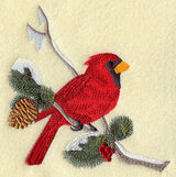 Cardinal in Boughs and Berries Corner