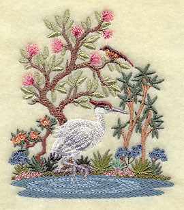 Chinoiserie Crane Scene