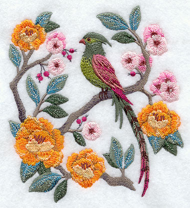 Chinoiserie Bird and Flowers Scene