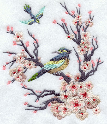 Chinoiserie Bird and Blooms Scene