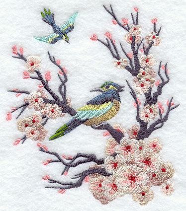 Chinoiserie Bird and Blooms Scene