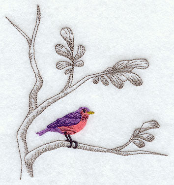 Chinoiserie Bird in Branch 1