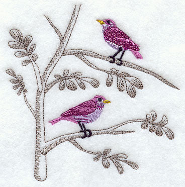 Chinoiserie Birds in Branch 1