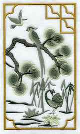 Chinoiserie Peacock Panel