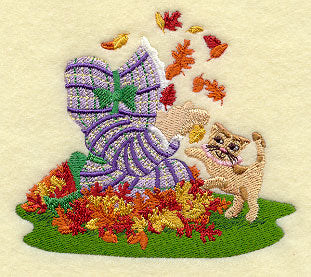 Sunbonnet Sue Plays in Leaves