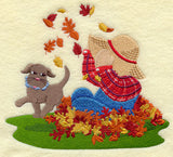 Fisherman Fred Plays in Leaves