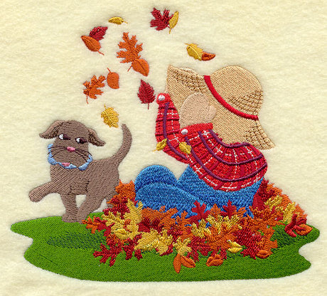 Fisherman Fred Plays in Leaves