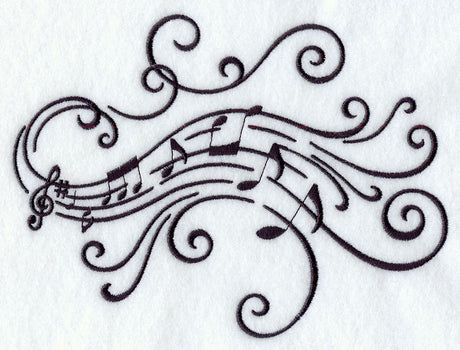 Music's Soothing Swirls - Treble Clef
