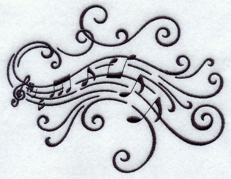 Music's Soothing Swirls - Treble Clef