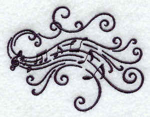 Music's Soothing Swirls - Treble Clef