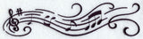 Music's Soothing Swirls Border - Treble Clef